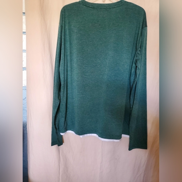 NWT~ Aiyino Fashion-Hooker Green Long Sleeve T-shirt NWT - Picture 2 of 7